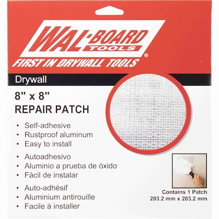 Wal-Board Tools Drywall Repair Patch, Drywall Patch, Wall Repair, 8" x 8", 10PK 054-064