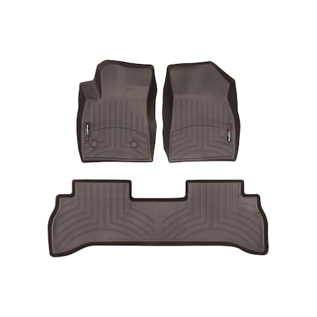 Weathertech Cocoa, Front and Rear Floorliners 471617-1-2