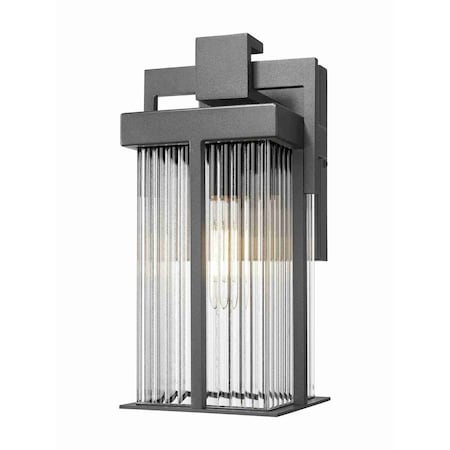 Z-Lite Fortis Sand Black 1 Light Outdoor Wall Light 5031S-BK