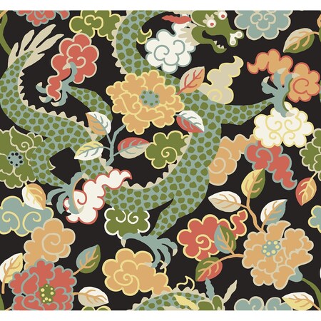 A-Street Prints Yanci Green Dragon Wallpaper 4120-72005