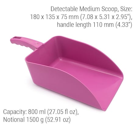 Detectamet Scoop, 7.08 in L, Pink, PK5 514-S087-P09-Z03