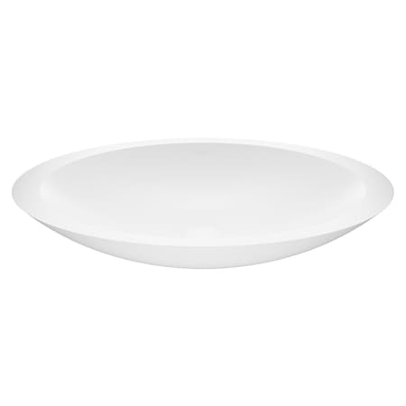 Vigo Wisteria Modern White Matte Stone 23 in. L x 14 in. W x 4 in. H Oval Vessel Bathroom Sink VG04011