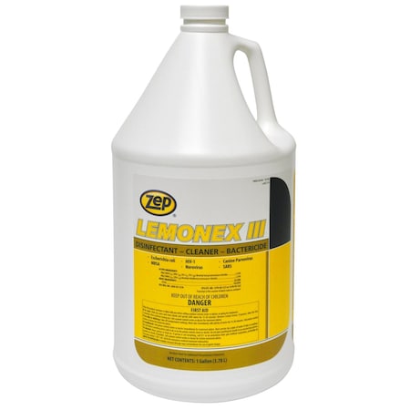 Zep Cleaner and Disinfectant, 1 gal. Round Plastic Pail, Lemon, Blue-Green, 4 PK 434424