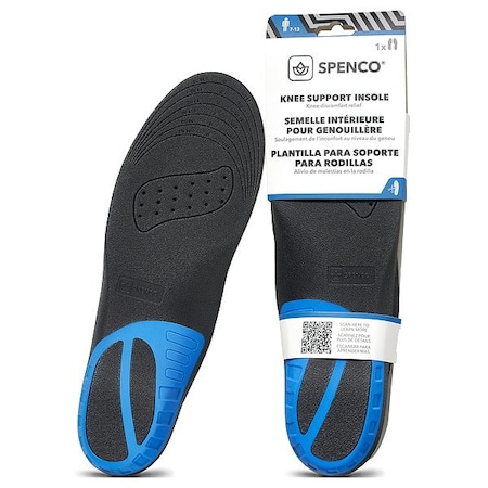 Spenco Insole, Blue and Black, Size Men 7-13, PR 92365