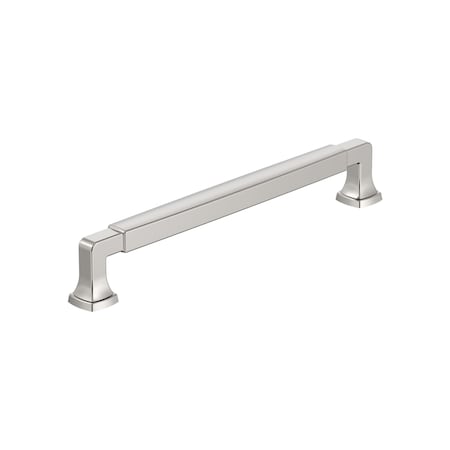 Amerock Stature 7-9/16 inch 192mm Center-to-Center Polished Nickel Cabinet Pull BP55510PN