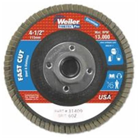 Light House Beauty 4.5 in. Vortec Pro Abrasive Flap Disc, Flat LI3688995