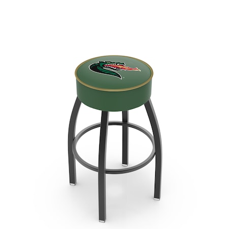 Holland Bar Stool Co 25" 4" UAB Cushion Seat, Blk Wrinkle Base Swivel Bar Stool L8B125AlaBir