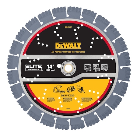 DEWALT XP7 All-Purpose 14 Inch Segmented Rim Diamond Blade for General Purpose Concrete - DW47427