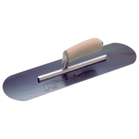 Kraft Tool Pool Trowel, 20"L, Blue Steel, Round CF295B