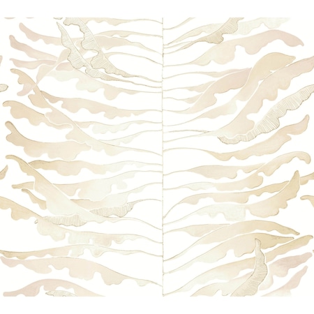 York Wallcoverings Leaf Column Taupe Wallpaper FM1041