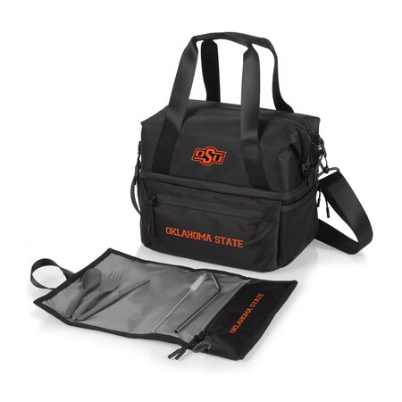 Picnic Time Family Of Brands NCAA Oklahoma State Cowboys Tarana Lunch Bag Cooler with Utensils made from Recycled Material 515-01-179-464-0
