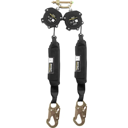 Ironwear 6' Web Class 1 Dual Self Retracting Lifeline w/ Snap Hooks 2206D-SSH-NS