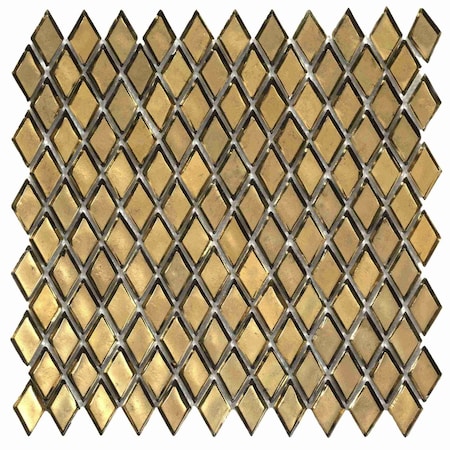 Apollo Tile Gold 10.8 in x 11.4 in Glass Glossy Floor and Wall Mosaic Tile 8.55 sqft/case, 10PK APLADI8803A