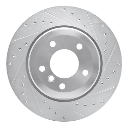 Dynamic Friction Co DFC Brake Rotor - Drilled and Slotted - Silver 631-31066R