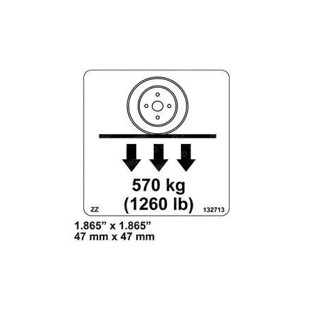 Skyjack REPLACEMENT DECAL, WHEEL LOAD PICTORIAL 132713