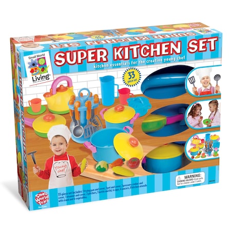 Small World Toys Young Chef's Super Kitchen, 33-Piece Playset 8632200