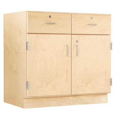 Diversified Spaces Combo Drawer Base Storage Cabinet, 35 in H, 36 in W, 2 Drawers 106-3622M