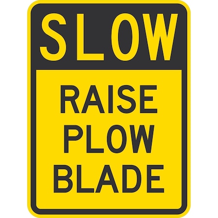 Lyle Slow Raise Plow Blade, 18x24, Non-Reflective, Yellow G-10989-NA_18x24
