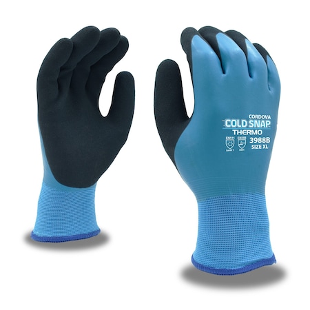 Cold Snap Knit Gloves, Full Latex, 2 Ply, PK12 3988BXXL