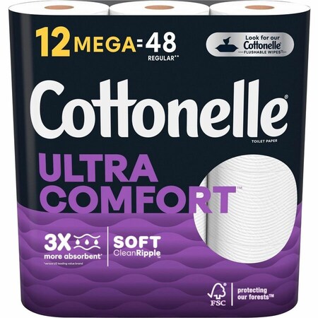 Cottonelle Pack, 284 Sheets, White, 48 PK 54165