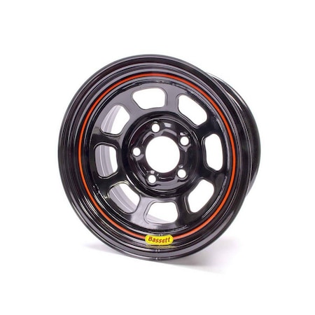 Bassett 58SC5 Spun Wheel - 15 x 8 in. - 5 x 4.75 in. - Black - 5 in. Back Spacing - 17 lbs BAS58SC5