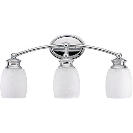 Home Impressions Palms 3-Bulb Chrome Vanity Bath Light Bar IVL257A03CH