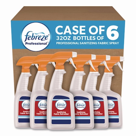 Febreze Professional Sanitizing Fabric Refresher Light Scent 32 oz Spray Bottle PK6 6PK 07309