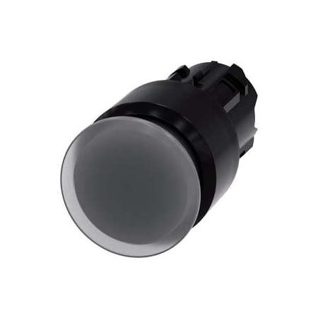 Siemens Illuminated mushroom pushbutton, 22 mm, round, plastic, clear, 30 mm 3SU1001-1AA70-0AA0