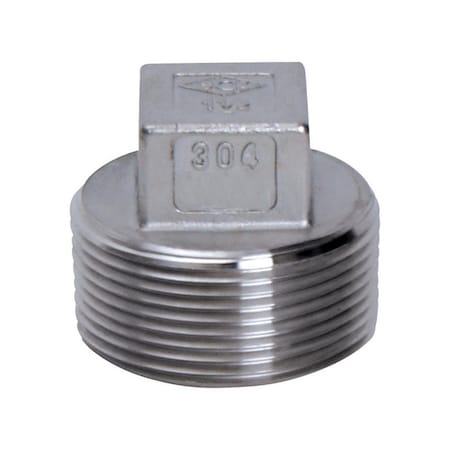 Smith-Cooper Stainless Steel Square Head Plug - 1 in. x 1 dia. 4810677