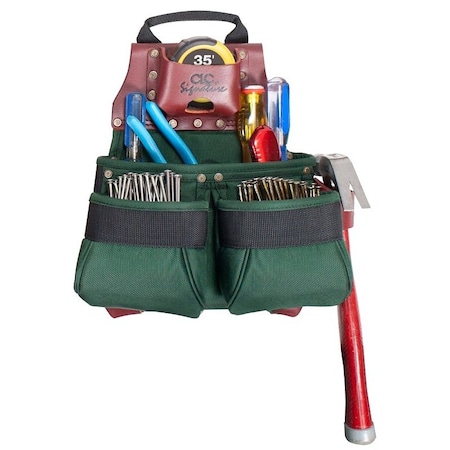 Clc Work Gear Tool Bag, Bag Tool&Nail Nylon 10-Pocket, Nylon 51838