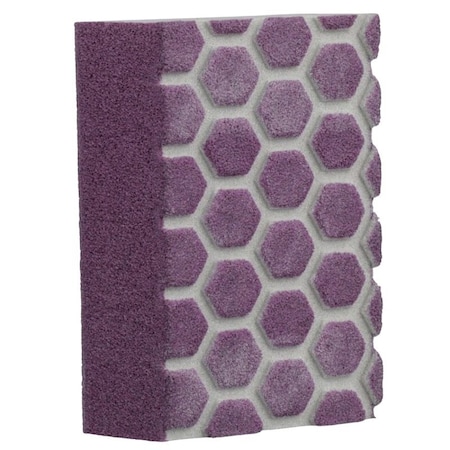 3M 3-in-1 Sanding Sponge, 2-1/2 in L, 4-1/2 in W, 220 Grit, Fine, 2PK DCDA220-PGP-2T
