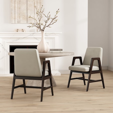 Manhattan Comfort Stella Dining Armchair in Champagne, 2PK 2-DC101AR-OM