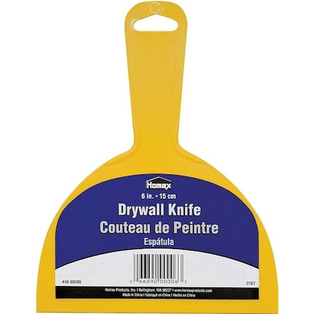 Homax Knife, 6 in W Blade, Polystyrene Blade, Taping Blade 40-00006