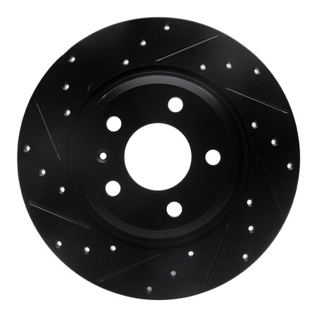 Dynamic Friction Co DFC Brake Rotor - Drilled and Slotted - Black 633-73061L