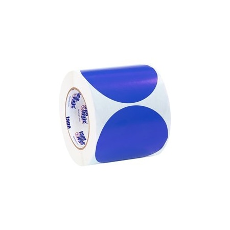 Bubblefast 4'' Dark Blue Inventory Circle Labels BFDL615B