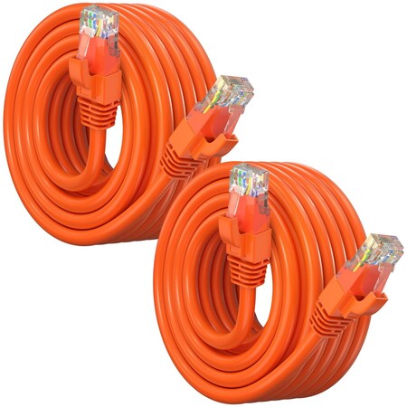 Maximm Cat6 Ethernet Cable 20ft 10Gbps 550MHz UTP, 2PK, Orange, 2PK CAT6CCA-20OR-2PK