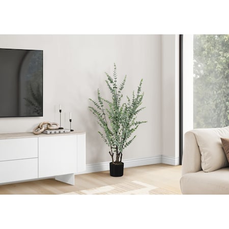 Monarch Specialties Artificial Plant, 44" Tall, Eucalyptus Tree, Indoor, Faux, Fake, Floor, Greenery, Potted, Real Touch I 9561