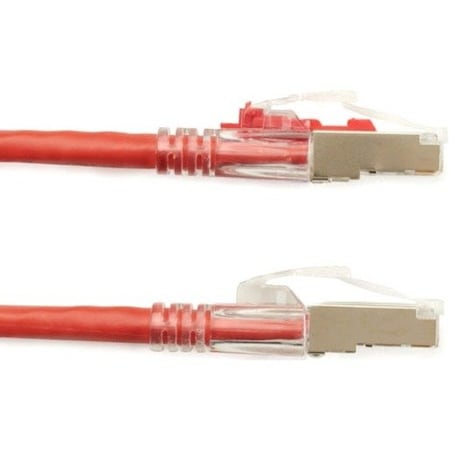 Black Box CAT5e 100-MHz Locking Snagless Stranded Ethernet Patch Cable - Shielded F/UTP, CM PVC RJ45 C5EPC70S-RD-02