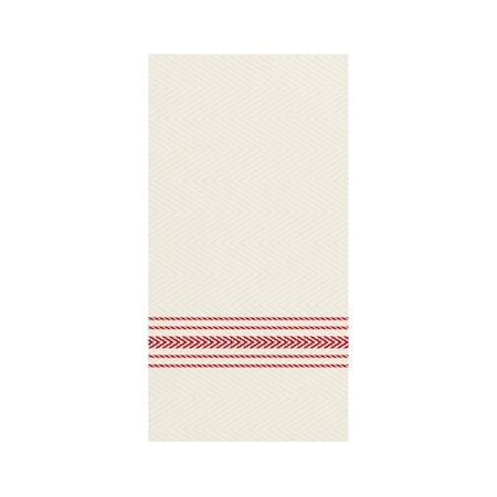 Cascades Pro FashnPoint Dinner Napkins 8" x 4" Red & White FP1110