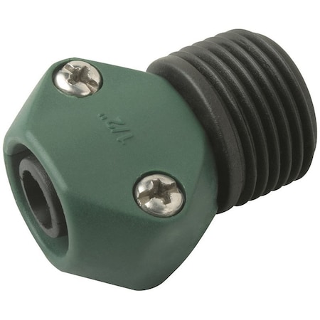 Landscapers Select Hose Coupling, 1/2 in, Male, Plastic, Green and Black GC531-23L