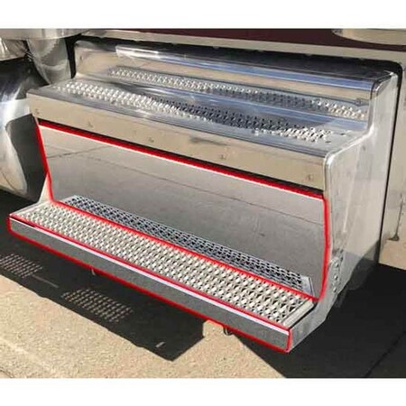 Replacement For Peterbilt 389 Year 2017 304 Polished Stainless Steel Dpf Emissions Box Trim
