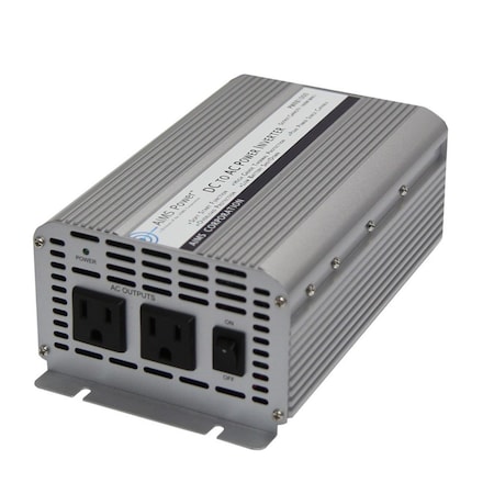 Aims Power Power Inverter, Modified Sine, 2500 W Peak, 1,250 W Continuous, 2 Outlets PWRB1250