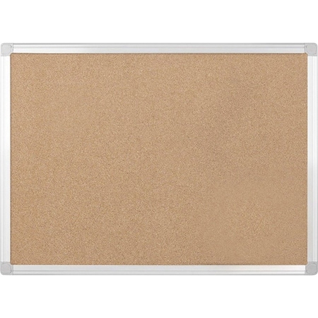 Bi-Silque Cork Board, w/ Hardware, 3'x2', Aluminum Frame; BOARD, CORK, EARTHIT, 3X2 CA031790