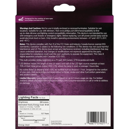 Signify Vintage 75W Equivalent Daylight ST19 Medium LED Decorative Light Bulb, 2PK 574012