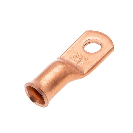 Nsi One-Hole Compression Lug, 6 AWG Max, Standard Barrel, Copper, None S-3