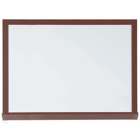 Aarco Architectural High Performance White Porcelain Markerboard w/ Wood Grained Aluminum Trim 420WWD3648