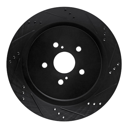 Dynamic Friction Co DFC Brake Rotor - Drilled and Slotted - Black 633-75042R