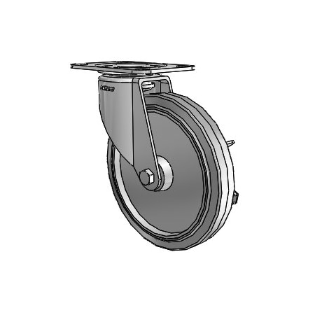Colson Wheel, Swivel Flat Tread W/Brake, 5X1 1.05356.441 BRK3