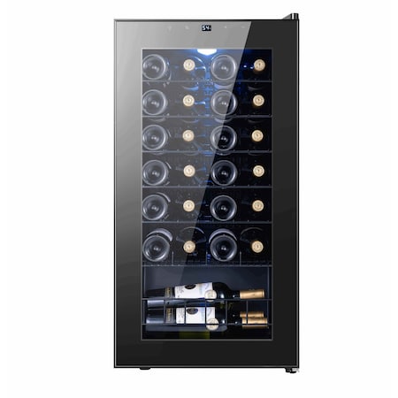 Yeego 16.9" 28-Bottle Freestanding Wine Cooler Refrigerator YG-WSJC88-25US-ZO