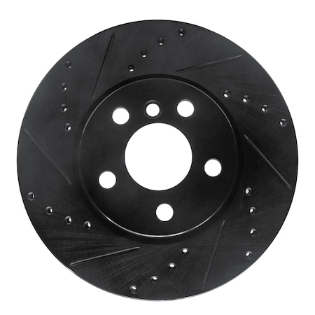 Dynamic Friction Co DFC Brake Rotor - Drilled and Slotted - Black 633-32015L